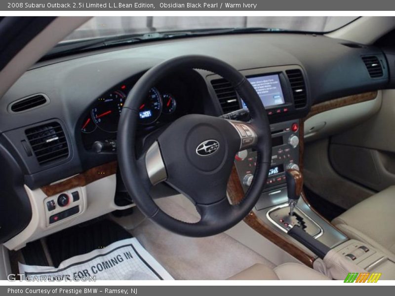 Obsidian Black Pearl / Warm Ivory 2008 Subaru Outback 2.5i Limited L.L.Bean Edition