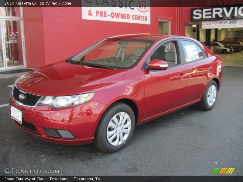 Spicy Red / Stone 2010 Kia Forte EX