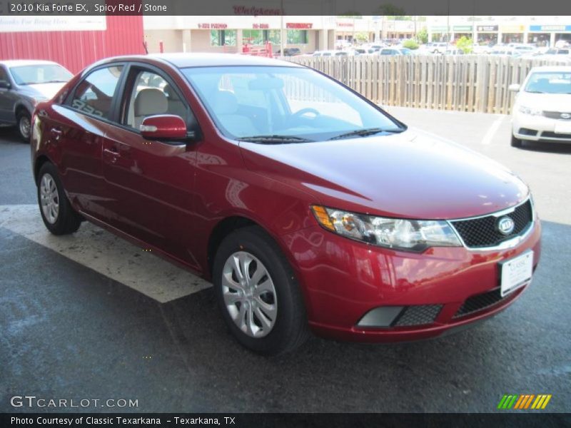 Spicy Red / Stone 2010 Kia Forte EX
