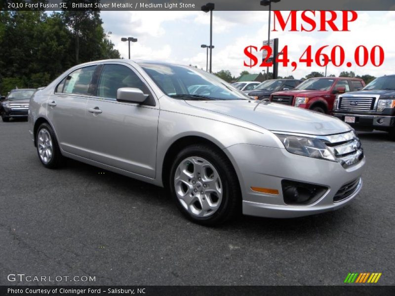Brilliant Silver Metallic / Medium Light Stone 2010 Ford Fusion SE