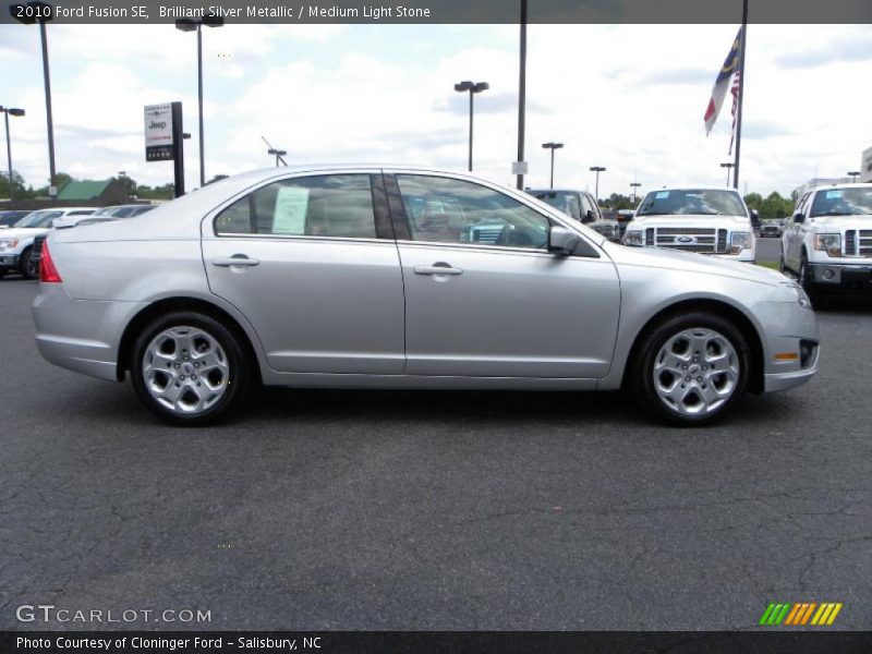 Brilliant Silver Metallic / Medium Light Stone 2010 Ford Fusion SE