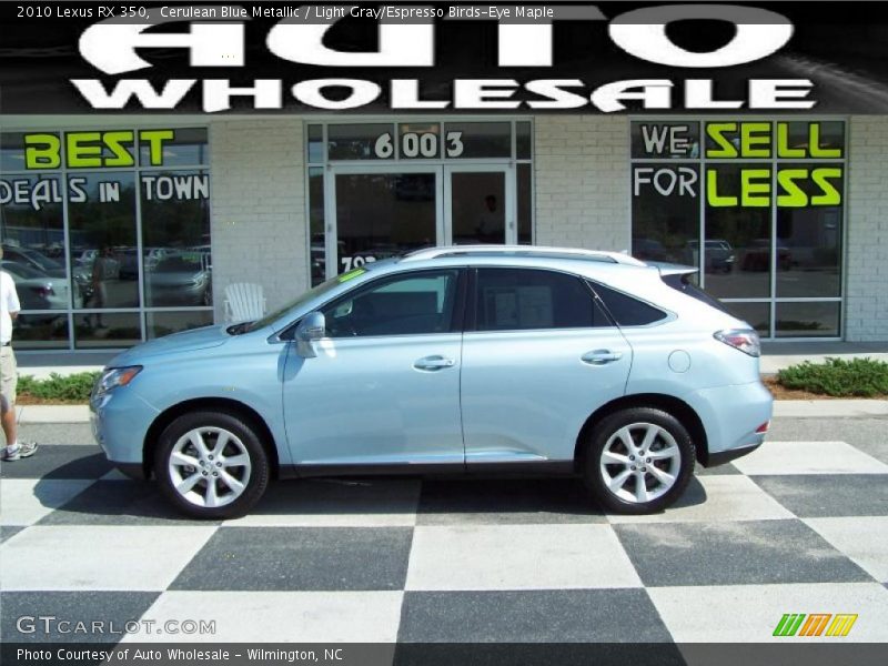 Cerulean Blue Metallic / Light Gray/Espresso Birds-Eye Maple 2010 Lexus RX 350