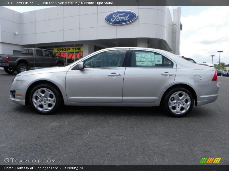 Brilliant Silver Metallic / Medium Light Stone 2010 Ford Fusion SE