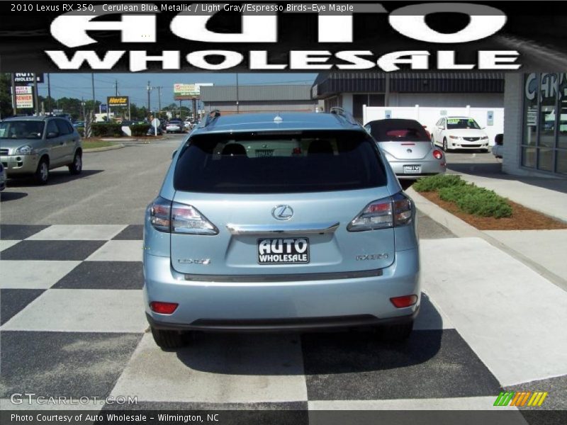 Cerulean Blue Metallic / Light Gray/Espresso Birds-Eye Maple 2010 Lexus RX 350
