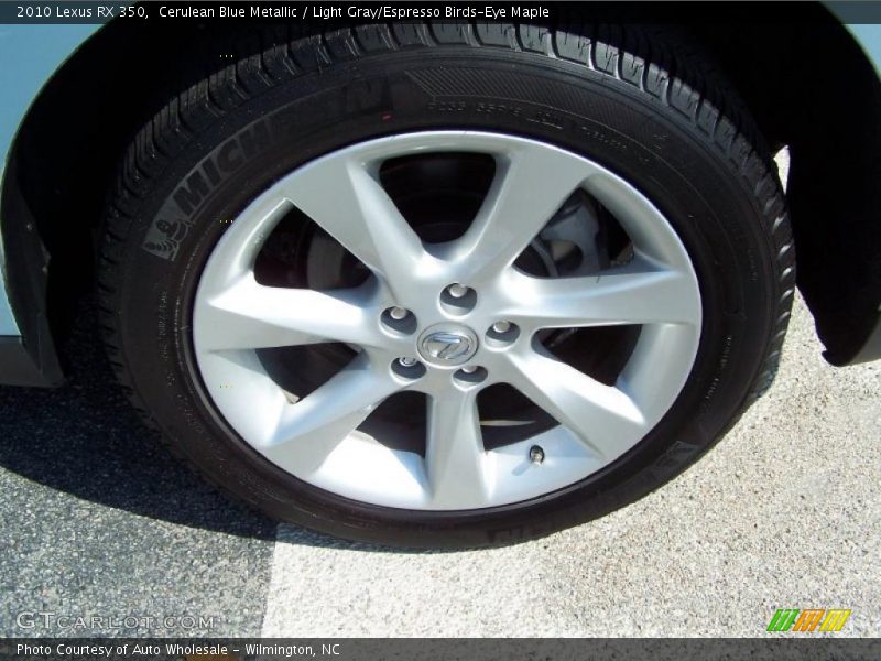 Cerulean Blue Metallic / Light Gray/Espresso Birds-Eye Maple 2010 Lexus RX 350