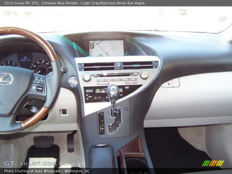 Cerulean Blue Metallic / Light Gray/Espresso Birds-Eye Maple 2010 Lexus RX 350