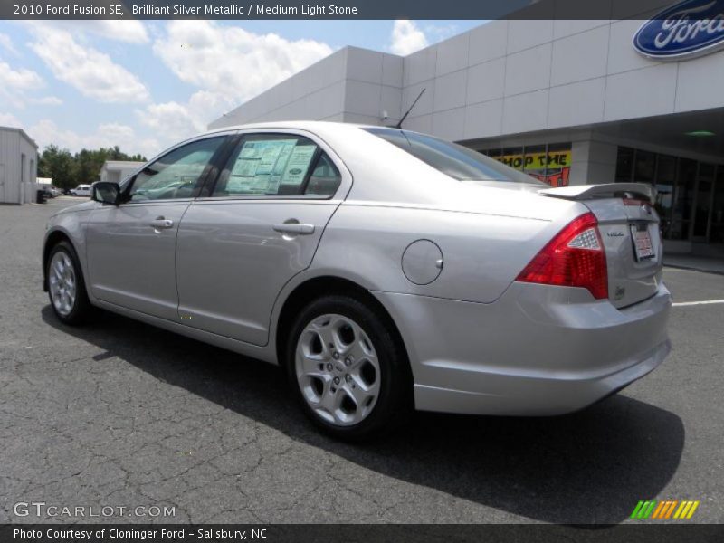 Brilliant Silver Metallic / Medium Light Stone 2010 Ford Fusion SE