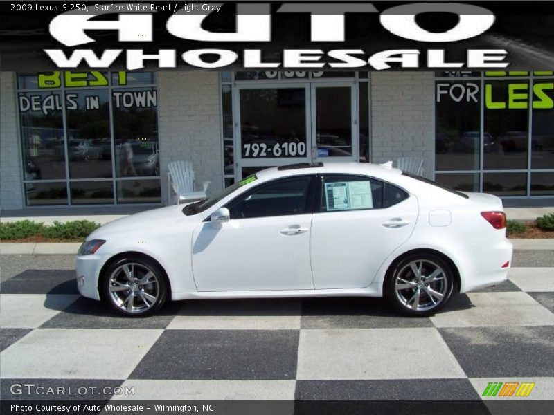 Starfire White Pearl / Light Gray 2009 Lexus IS 250