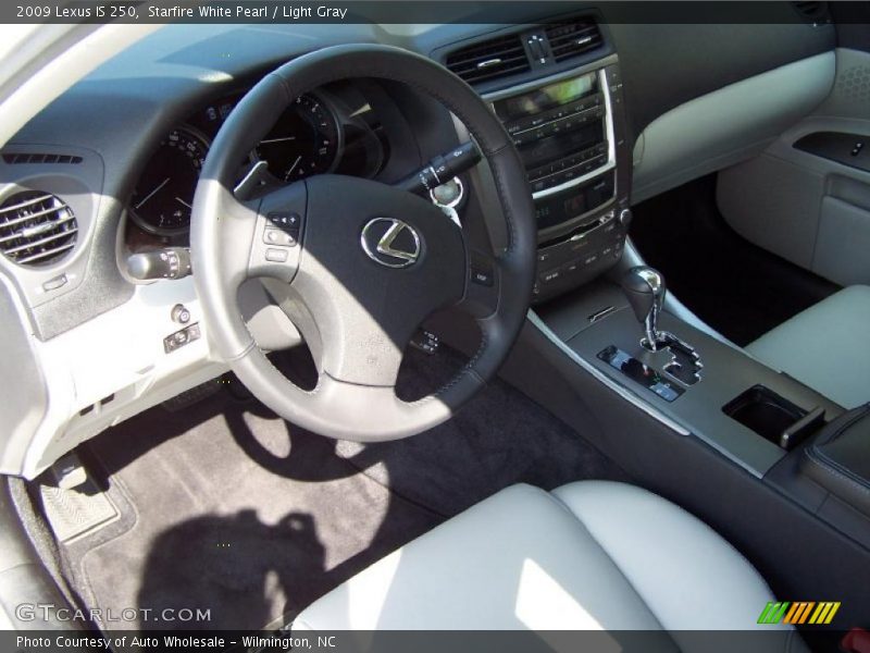 Starfire White Pearl / Light Gray 2009 Lexus IS 250