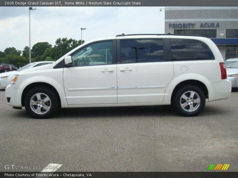 Stone White / Medium Slate Gray/Light Shale 2008 Dodge Grand Caravan SXT