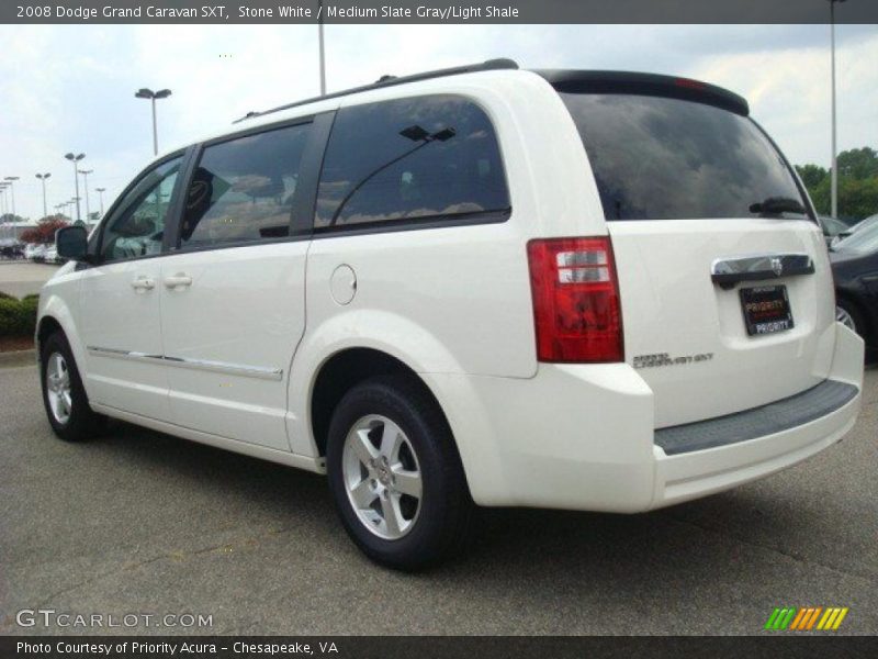 Stone White / Medium Slate Gray/Light Shale 2008 Dodge Grand Caravan SXT