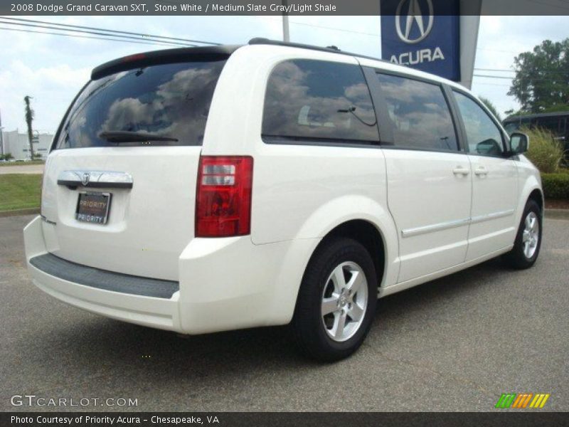 Stone White / Medium Slate Gray/Light Shale 2008 Dodge Grand Caravan SXT