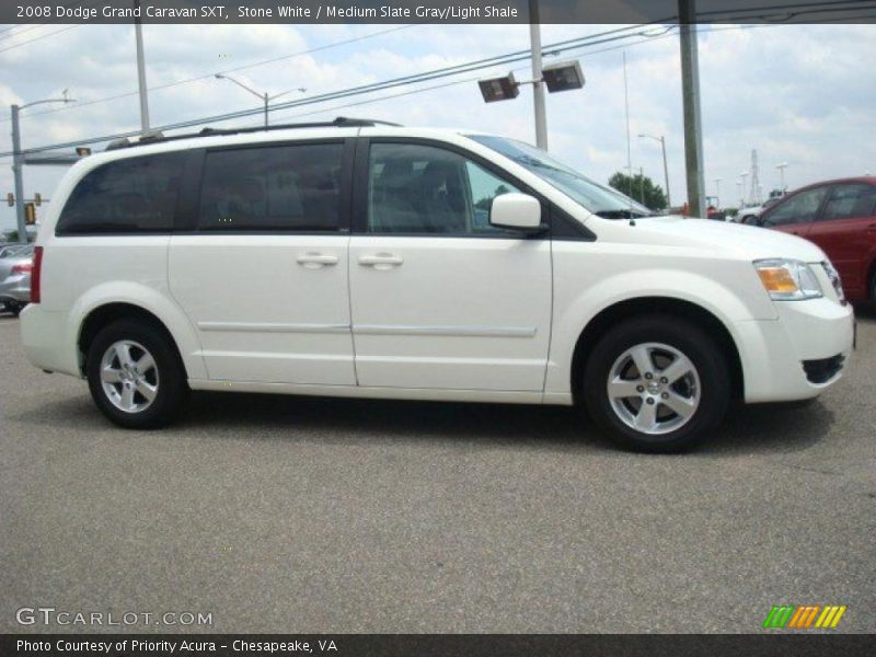 Stone White / Medium Slate Gray/Light Shale 2008 Dodge Grand Caravan SXT