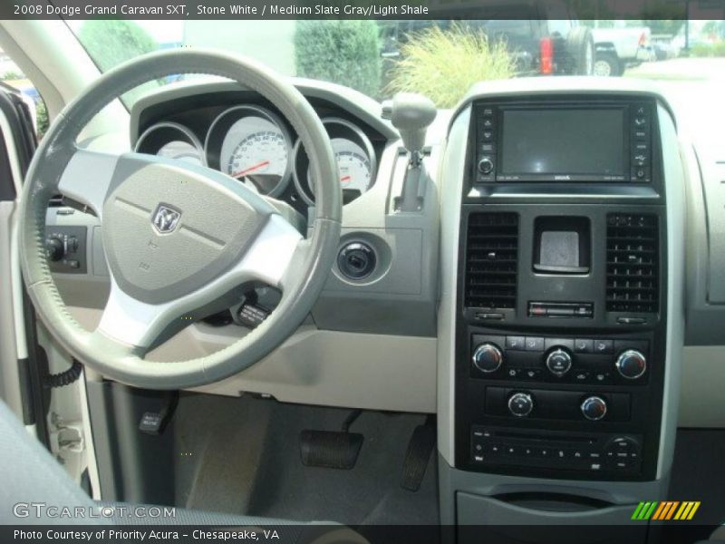 Stone White / Medium Slate Gray/Light Shale 2008 Dodge Grand Caravan SXT