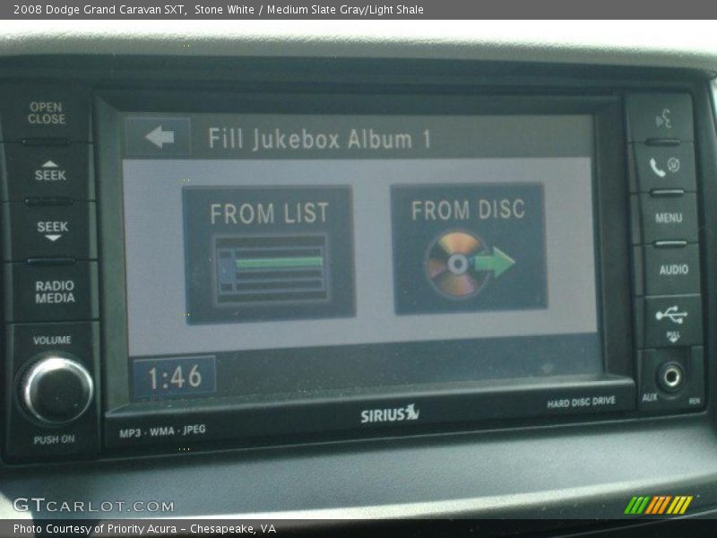 Stone White / Medium Slate Gray/Light Shale 2008 Dodge Grand Caravan SXT