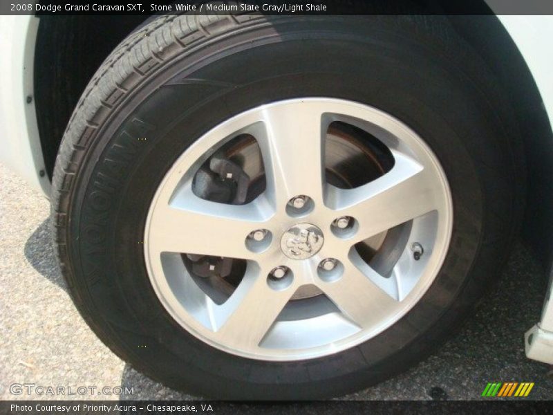 Stone White / Medium Slate Gray/Light Shale 2008 Dodge Grand Caravan SXT