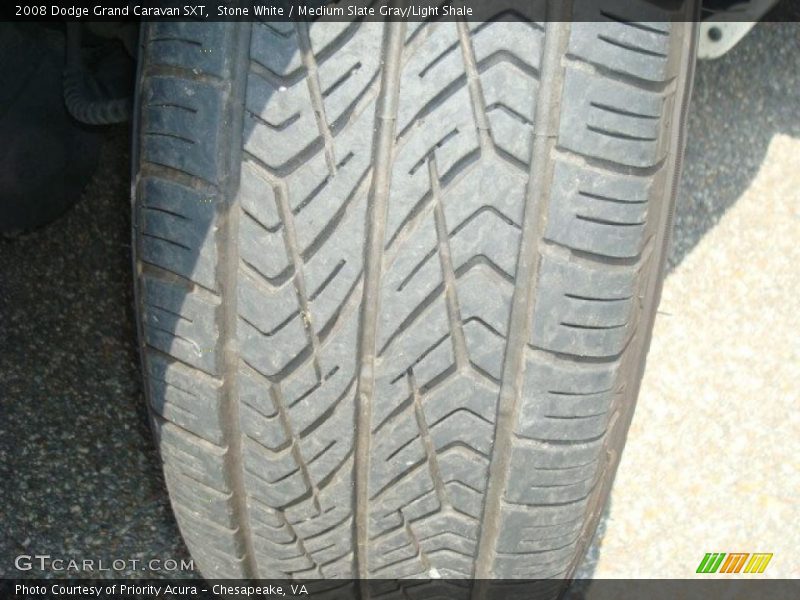 Stone White / Medium Slate Gray/Light Shale 2008 Dodge Grand Caravan SXT