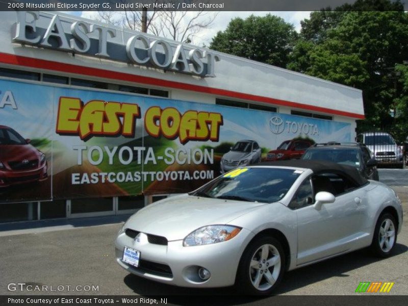Liquid Silver Metallic / Dark Charcoal 2008 Mitsubishi Eclipse Spyder GS