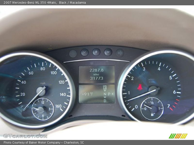 Black / Macadamia 2007 Mercedes-Benz ML 350 4Matic