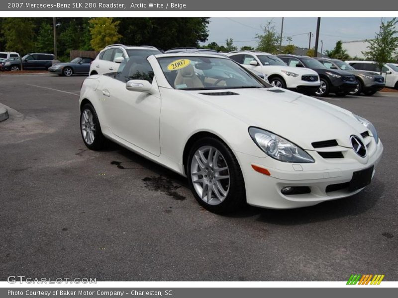 Arctic White / Beige 2007 Mercedes-Benz SLK 280 Roadster