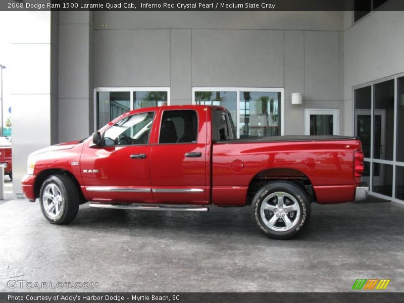 Inferno Red Crystal Pearl / Medium Slate Gray 2008 Dodge Ram 1500 Laramie Quad Cab