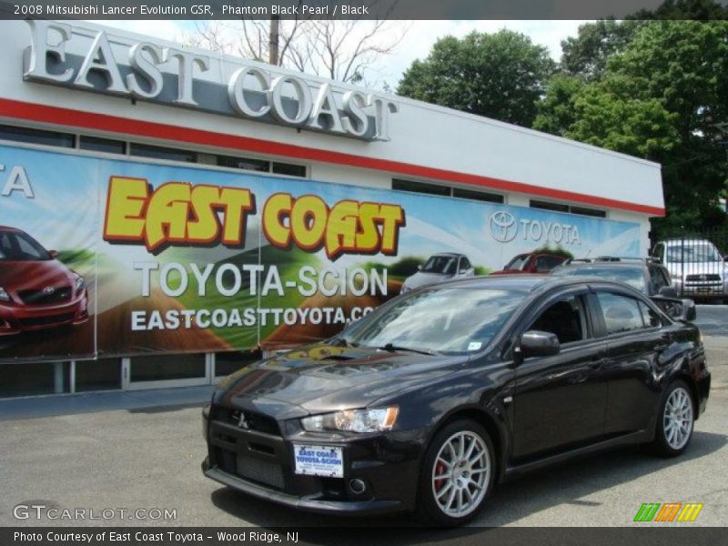 Phantom Black Pearl / Black 2008 Mitsubishi Lancer Evolution GSR