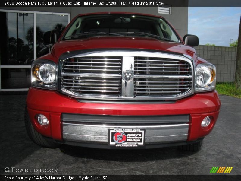 Inferno Red Crystal Pearl / Medium Slate Gray 2008 Dodge Ram 1500 Laramie Quad Cab
