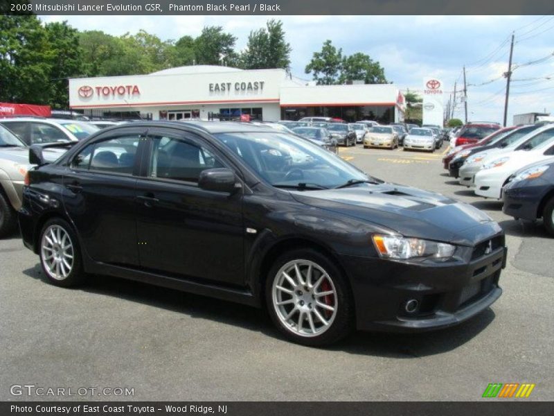 Phantom Black Pearl / Black 2008 Mitsubishi Lancer Evolution GSR
