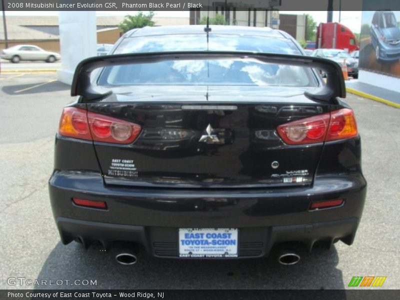 Phantom Black Pearl / Black 2008 Mitsubishi Lancer Evolution GSR