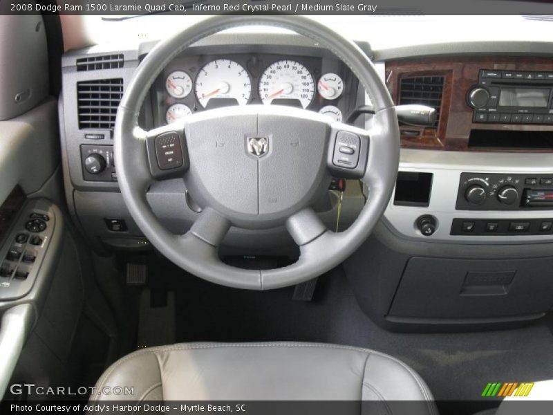 Inferno Red Crystal Pearl / Medium Slate Gray 2008 Dodge Ram 1500 Laramie Quad Cab