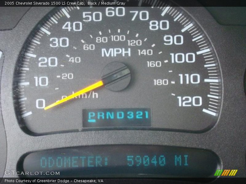 Black / Medium Gray 2005 Chevrolet Silverado 1500 LS Crew Cab