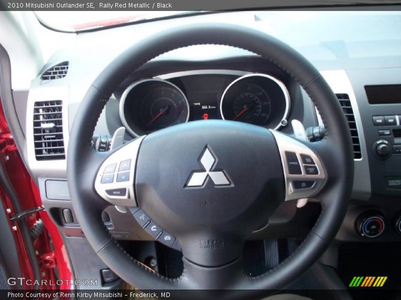 Rally Red Metallic / Black 2010 Mitsubishi Outlander SE