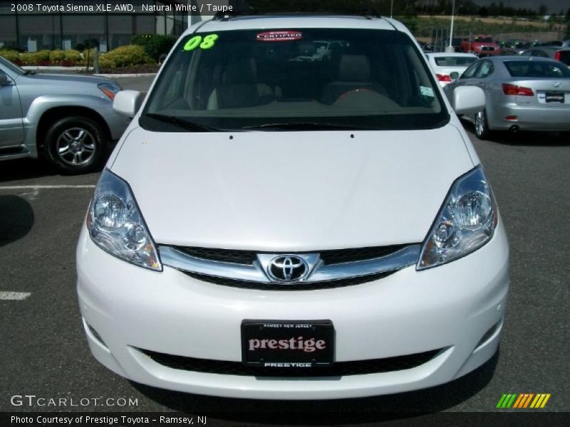 Natural White / Taupe 2008 Toyota Sienna XLE AWD