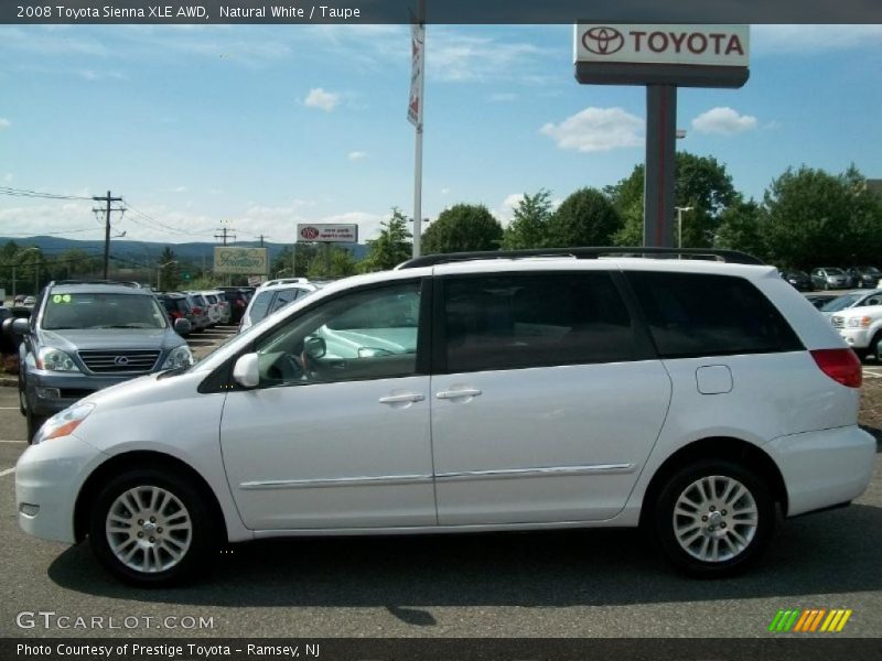 Natural White / Taupe 2008 Toyota Sienna XLE AWD