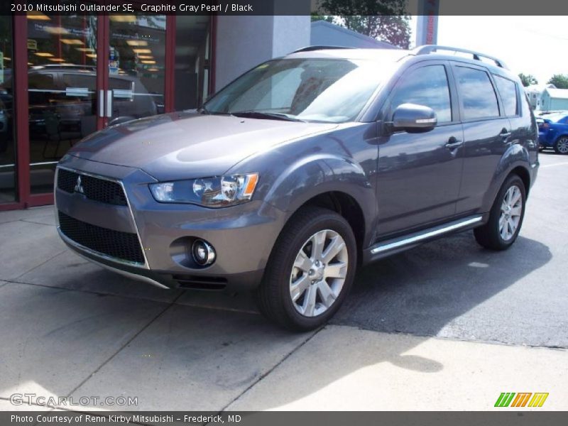 Graphite Gray Pearl / Black 2010 Mitsubishi Outlander SE