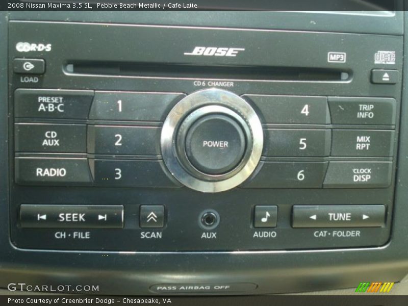 Pebble Beach Metallic / Cafe Latte 2008 Nissan Maxima 3.5 SL