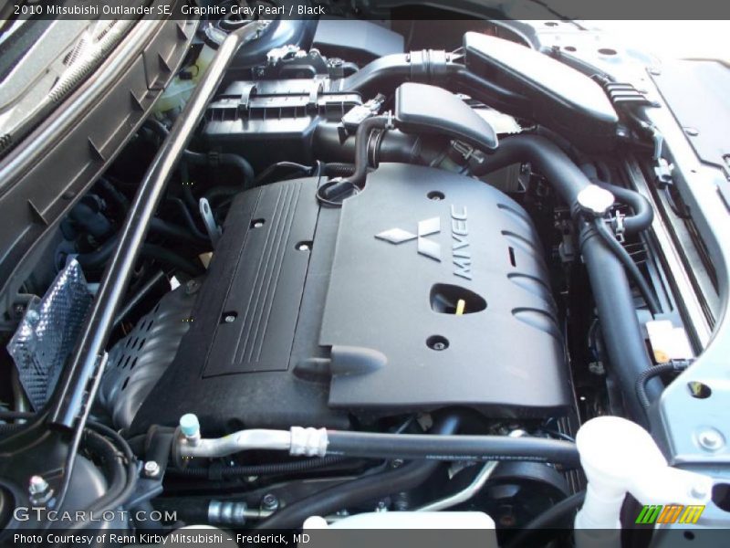 Graphite Gray Pearl / Black 2010 Mitsubishi Outlander SE