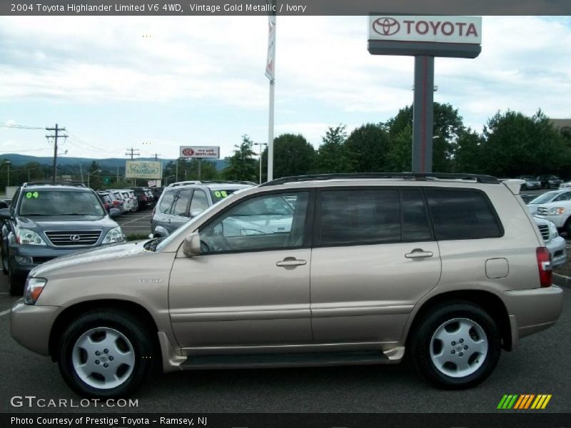 Vintage Gold Metallic / Ivory 2004 Toyota Highlander Limited V6 4WD