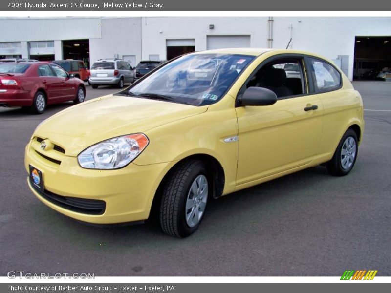 Mellow Yellow / Gray 2008 Hyundai Accent GS Coupe