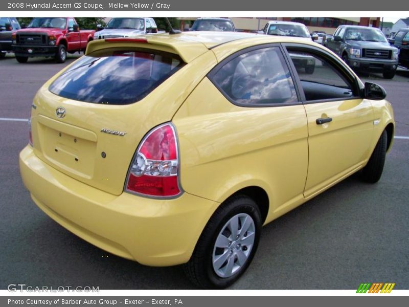 Mellow Yellow / Gray 2008 Hyundai Accent GS Coupe