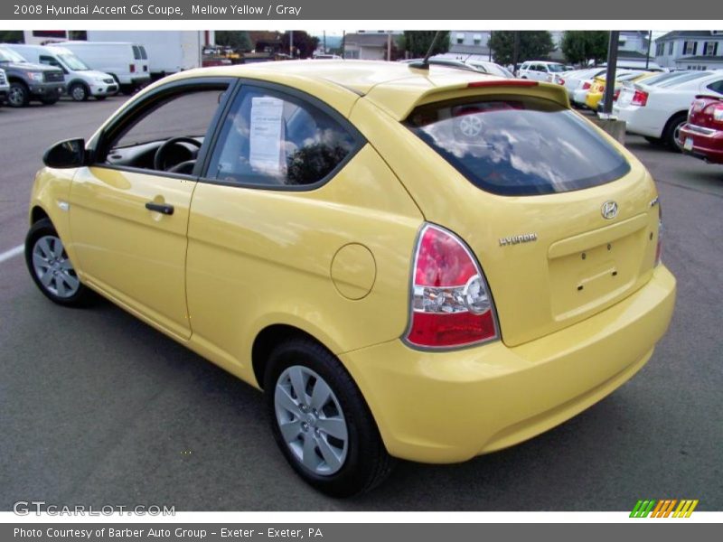 Mellow Yellow / Gray 2008 Hyundai Accent GS Coupe