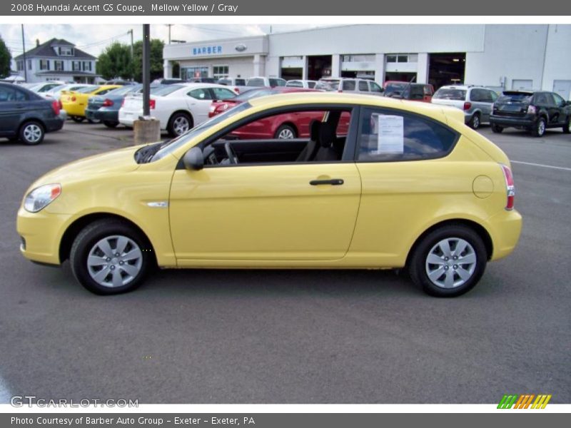 Mellow Yellow / Gray 2008 Hyundai Accent GS Coupe