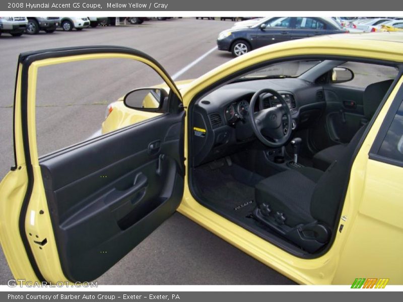Mellow Yellow / Gray 2008 Hyundai Accent GS Coupe