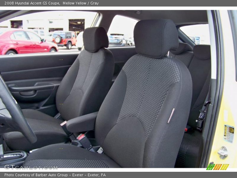 Mellow Yellow / Gray 2008 Hyundai Accent GS Coupe