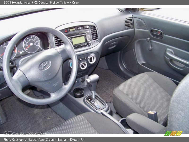 Mellow Yellow / Gray 2008 Hyundai Accent GS Coupe