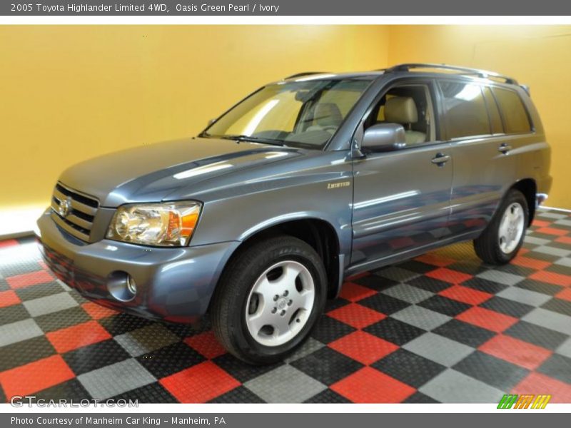 Oasis Green Pearl / Ivory 2005 Toyota Highlander Limited 4WD