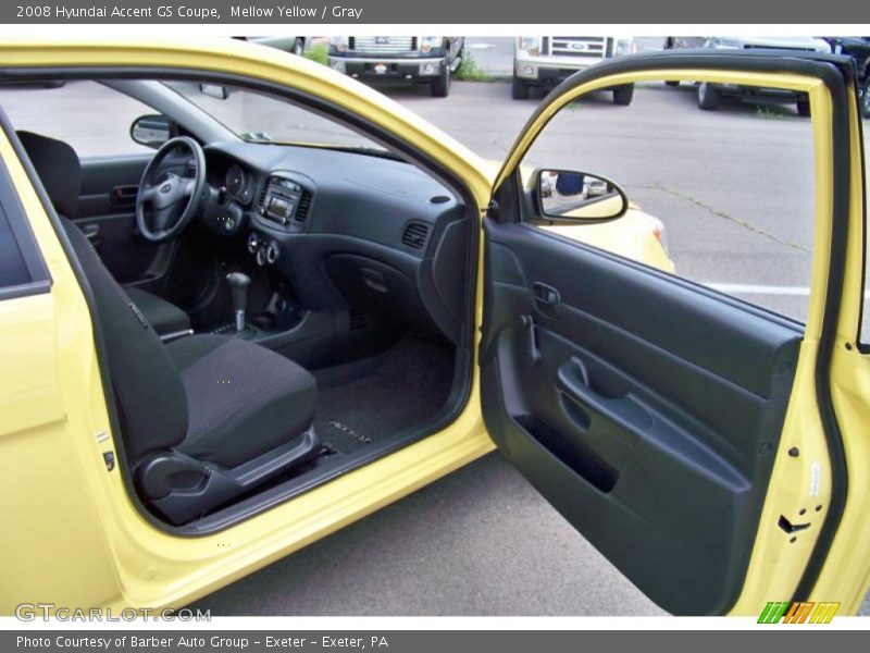 Mellow Yellow / Gray 2008 Hyundai Accent GS Coupe