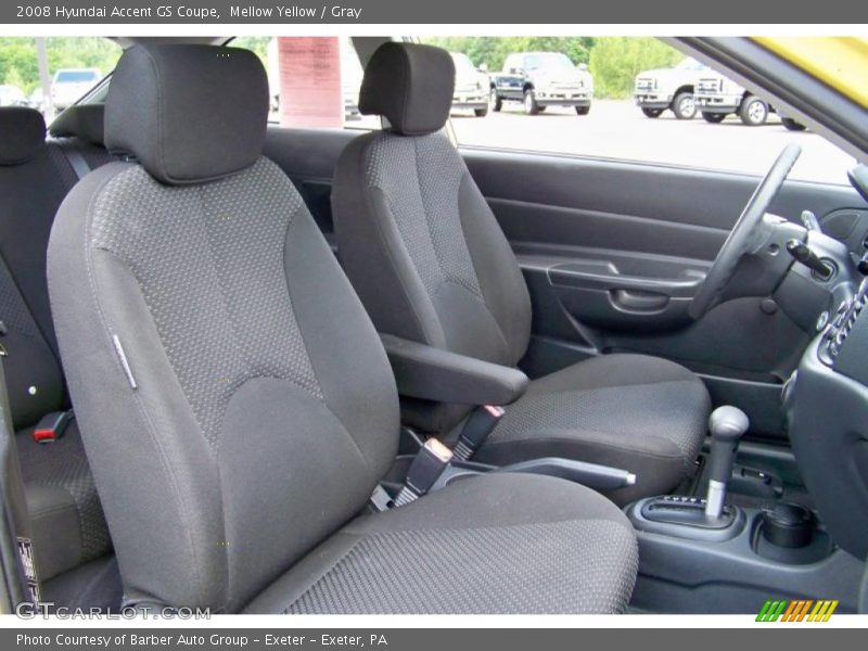 Mellow Yellow / Gray 2008 Hyundai Accent GS Coupe