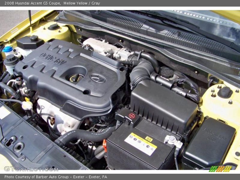 Mellow Yellow / Gray 2008 Hyundai Accent GS Coupe