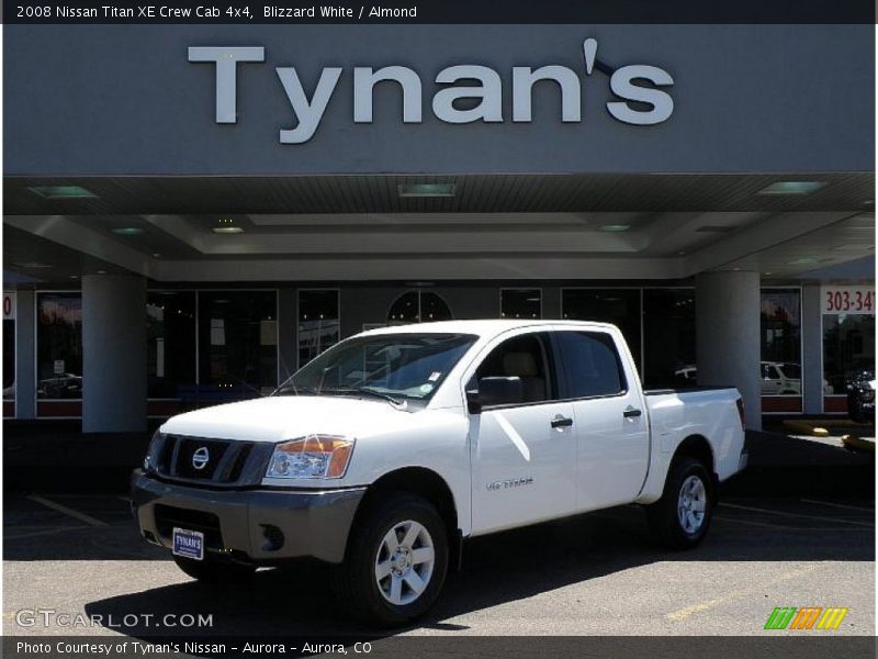 Blizzard White / Almond 2008 Nissan Titan XE Crew Cab 4x4